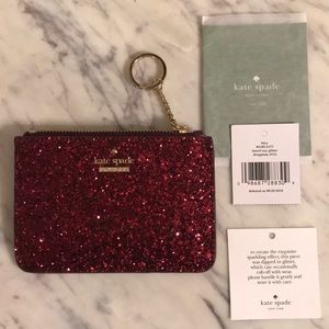 Kate Spade Laurel Glitter Keychain Bitsy Wallet